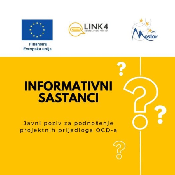 INFORMATIVNI SASTANCI UZ JAVNI POZIV ZA PODNOŠENJE PROJEKTINIH PRIJEDLOGA OCD